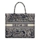 Replica Christian Dior Large Dior Book Tote Dark Blue