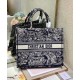 Replica Christian Dior Large Dior Book Tote Dark Blue