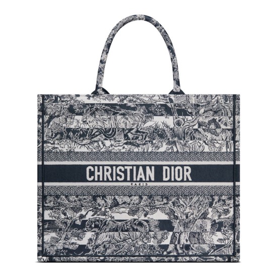 Replica Christian Dior Large Book Tote Dark Blue Replica Christian Dior Large Book Tote Dark Blue