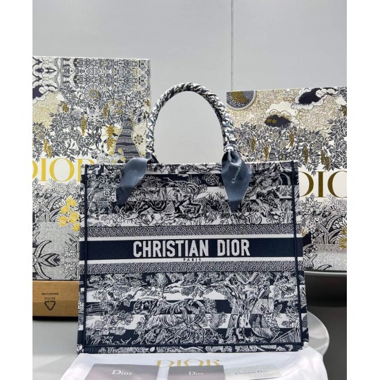 Replica Christian Dior Large Book Tote Dark Blue Replica Christian Dior Large Book Tote Dark Blue