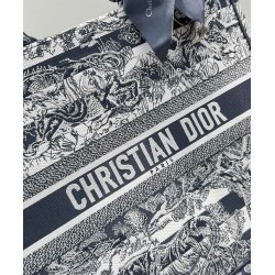Replica Christian Dior Large Book Tote Dark Blue