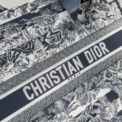 Replica Christian Dior Large Book Tote Dark Blue