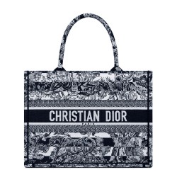 Replica Christian Dior Medium Book Tote Dark Blue