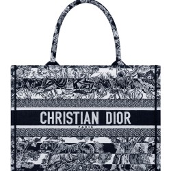 Replica Christian Dior Medium Book Tote Dark Blue