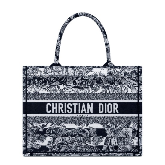 Replica Christian Dior Medium Book Tote Dark Blue