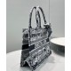 Replica Christian Dior Medium Book Tote Dark Blue
