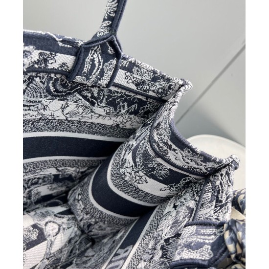 Replica Christian Dior Medium Book Tote Dark Blue