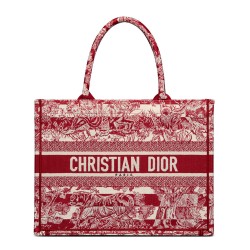 Fake Christian Dior Medium Book Tote Red Replica