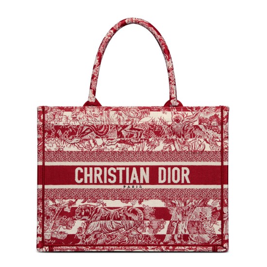 Fake Christian Dior Medium Book Tote Red Replica