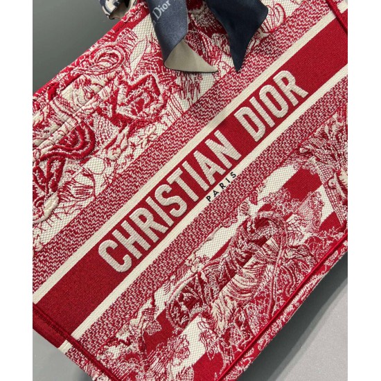 Fake Christian Dior Medium Book Tote Red Replica