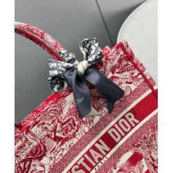Fake Christian Dior Medium Book Tote Red Replica