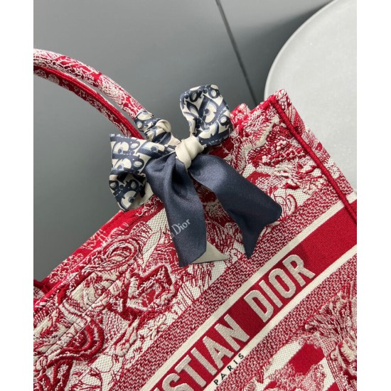 Fake Christian Dior Medium Book Tote Red Replica