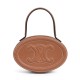 Fake Celine Oval Minaudiere Cuir Triomphe In Smooth Calfskin Coffee Replica