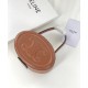 Fake Celine Oval Minaudiere Cuir Triomphe In Smooth Calfskin Coffee Replica