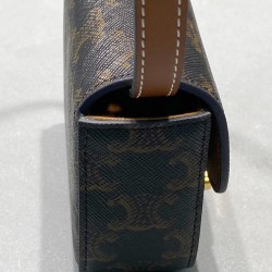 Replica Celine Mini Triomphe In Triomphe Canvas Coffee Replica Celine Mini Triomphe In Triomphe Canvas Coffee