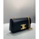 Fake Celine Chain Shoulder Bag Triomphe In Shiny Calfskin Black Replica
