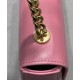 Replica Celine Chain Shoulder Bag Triomphe In Shiny Calfskin Pink