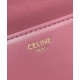 Replica Celine Chain Shoulder Bag Triomphe In Shiny Calfskin Pink
