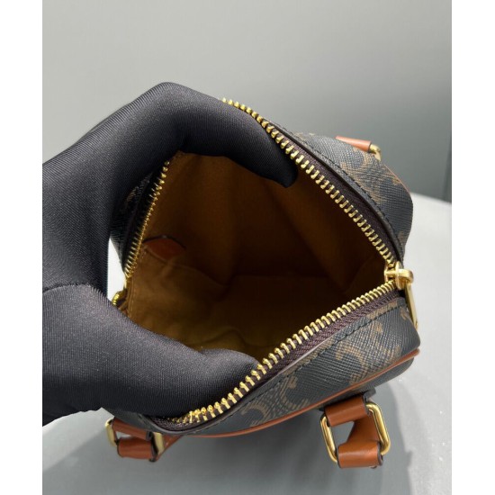 Fake Celine Medium Heart In Triomphe Coffee Replica