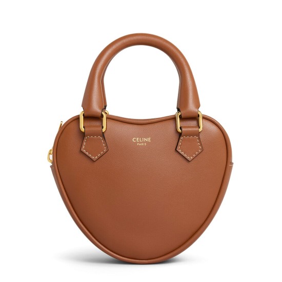 Replica Celine Medium Heart In Smooth Calfskin Coffee