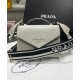 Replica Prada Monochrome Saffiano And Leather Bag Cream