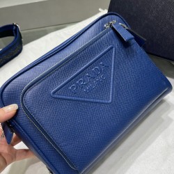 Replica Prada Saffiano Leather Shoulder Bag 2VH152 Blue Replica Prada Saffiano Leather Shoulder Bag 2VH152 Blue