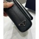 Replica Prada Saffiano Leather Shoulder Bag 2VH152 Black