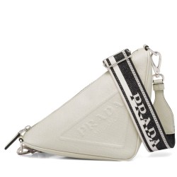 Replica Prada Saffiano Triangle Bag Cream