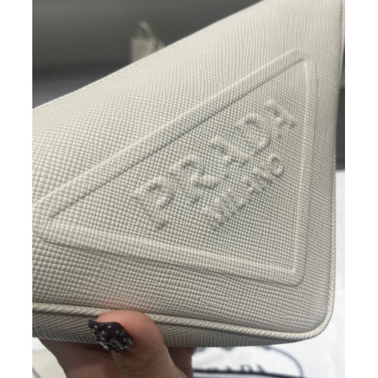 Replica Prada Saffiano Triangle Bag Cream