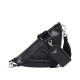 Replica Prada Leather Triangle shoulder bag 1BH190 Black