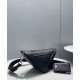 Replica Prada Leather Triangle shoulder bag 1BH190 Black