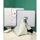 Fake Prada Leather Triangle shoulder bag 1BH190 Cream Replica