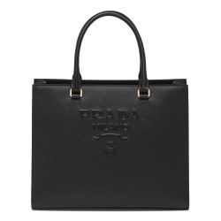 Replica Prada Medium Saffiano Leather Handbag 1BA337 Black