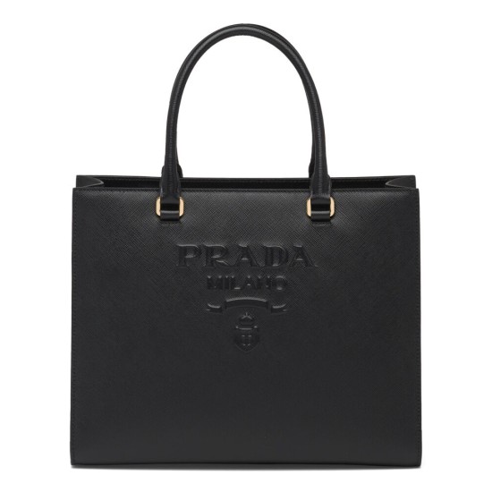 Replica Prada Medium Saffiano Leather Handbag 1BA337 Black
