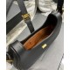 Replica YSL Saint Laurent Le Fermoir Hobo Bag In Shiny Leather Black