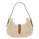 Replica YSL Saint Laurent Le Fermoir Hobo Bag In Merino Shearling 672615 Cream