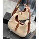 Replica YSL Saint Laurent Le Fermoir Hobo Bag In Merino Shearling 672615 Cream
