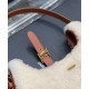 Replica YSL Saint Laurent Le Fermoir Hobo Bag In Merino Shearling 672615 Cream