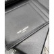Replica YSL Saint Laurent Uptown Chain Wallet In Crocodile-Embossed Shiny Leather Black