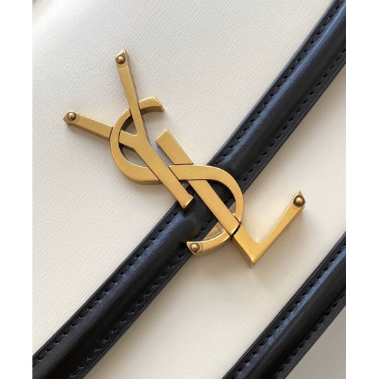 Fake YSL Saint Laurent Solferino Small Satchel In Box Saint Laurent Leather Cream Replica