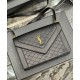Replica YSL Saint Laurent Gaby Satchel In Quilted Lambskin Black Replica YSL Saint Laurent Gaby Satchel In Quilted Lambskin Black