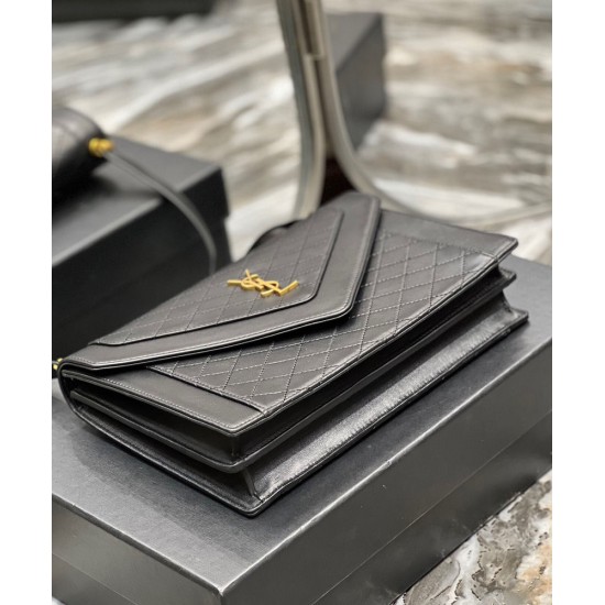 Replica YSL Saint Laurent Gaby Satchel In Quilted Lambskin Black Replica YSL Saint Laurent Gaby Satchel In Quilted Lambskin Black