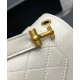 Fake YSL Saint Laurent Gaby Satchel In Quilted Lambskin White Replica Replica YSL Saint Laurent Gaby Satchel In Quilted Lambskin White