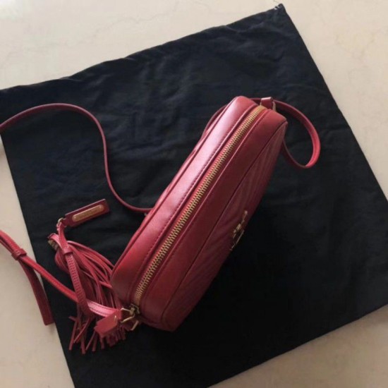 Fake YSL Saint Laurent Monogram Lou Lou Camera Bag Red Replica