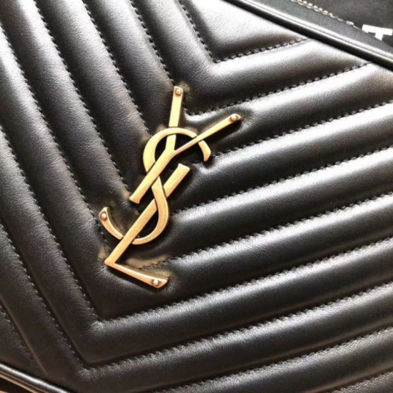 Fake YSL Saint Laurent Monogram Lou Lou Camera Bag Black Replica