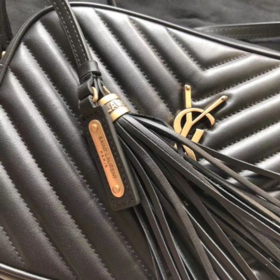 Fake YSL Saint Laurent Monogram Lou Lou Camera Bag Black Replica