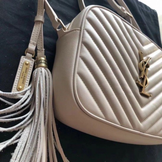 Fake YSL Saint Laurent Monogram Lou Lou Camera Bag White Replica