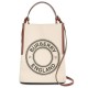 Replica Burberry Small Logo Graphic Cotton Canvas Peggy Bucket Bag Cream