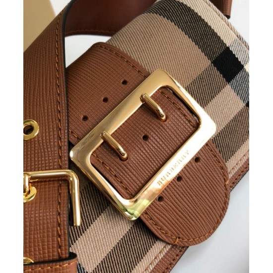 Replica Burberry Small Buckle Crossbody Bag Coffee