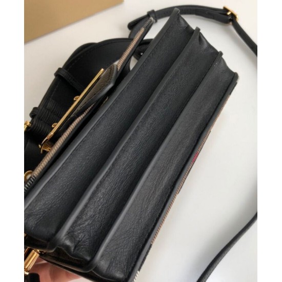 Replica Burberry Small Buckle Crossbody Bag Black Replica Burberry Small Buckle Crossbody Bag Black